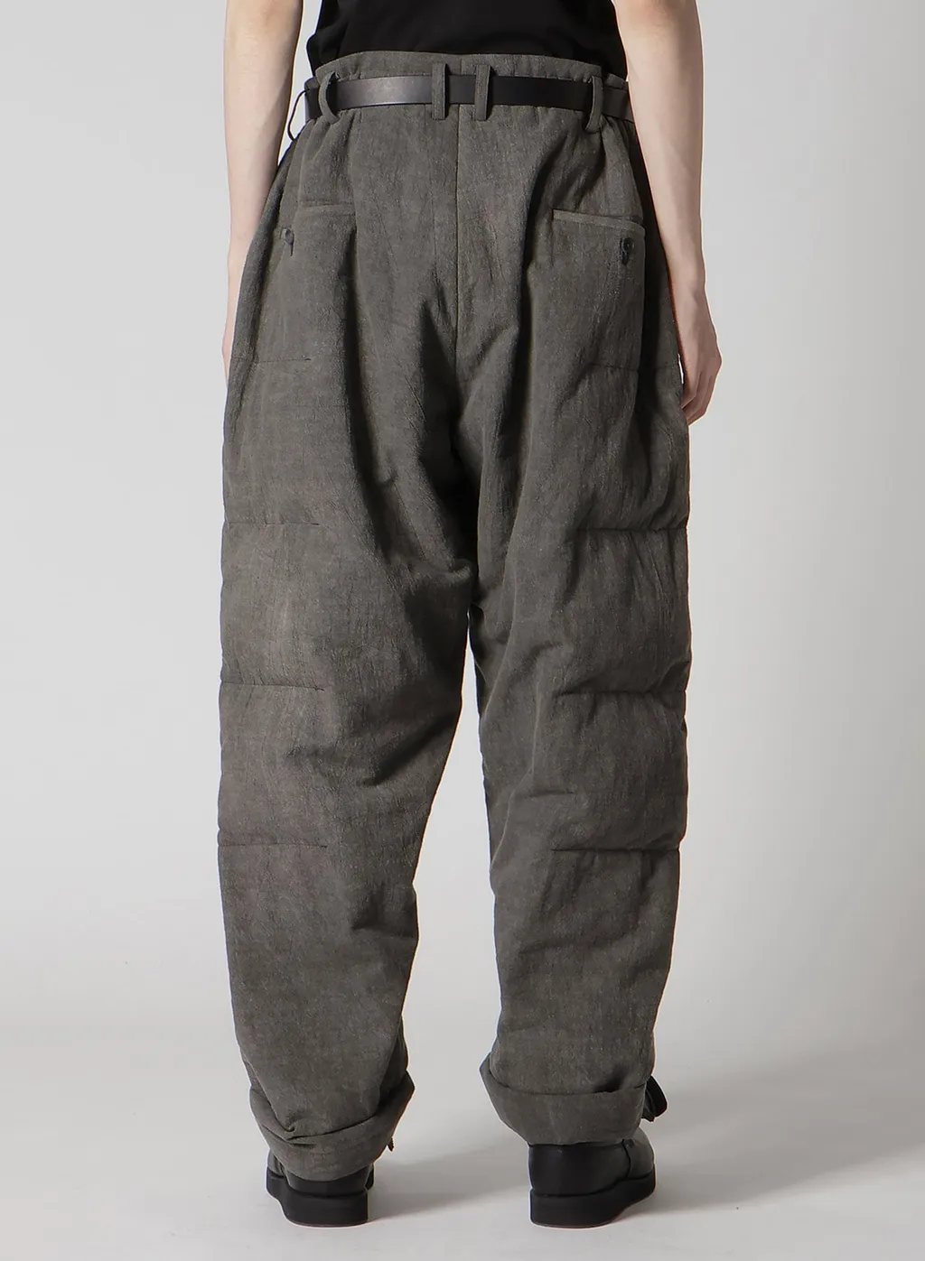 Cotton Linen Sheeting Horizontal Padded Pants