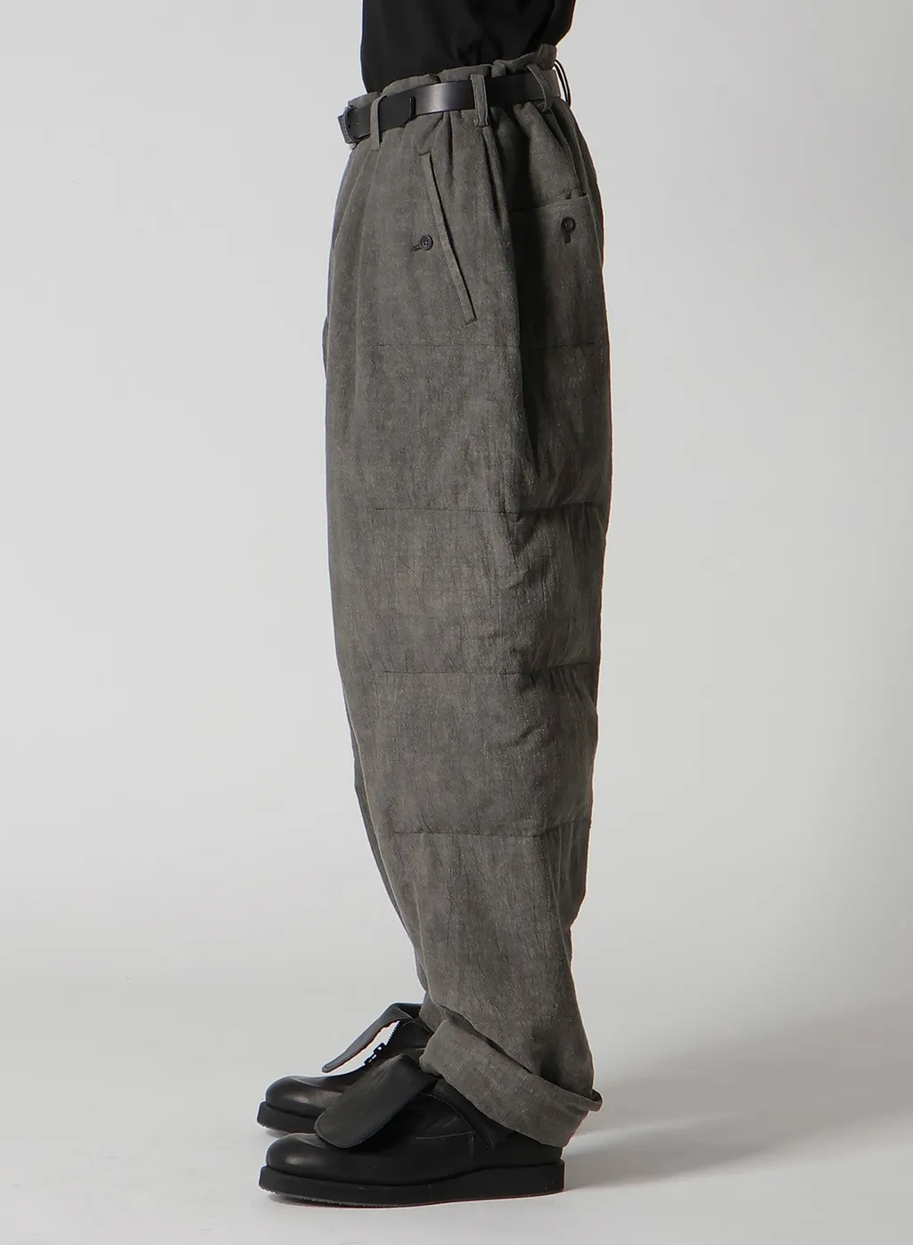Cotton Linen Sheeting Horizontal Padded Pants