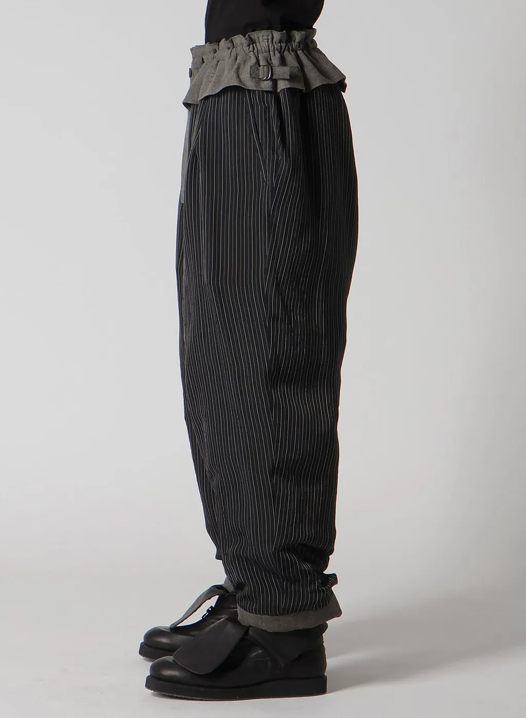 Cotton Linen Sheeting Horizontal Padded Pants