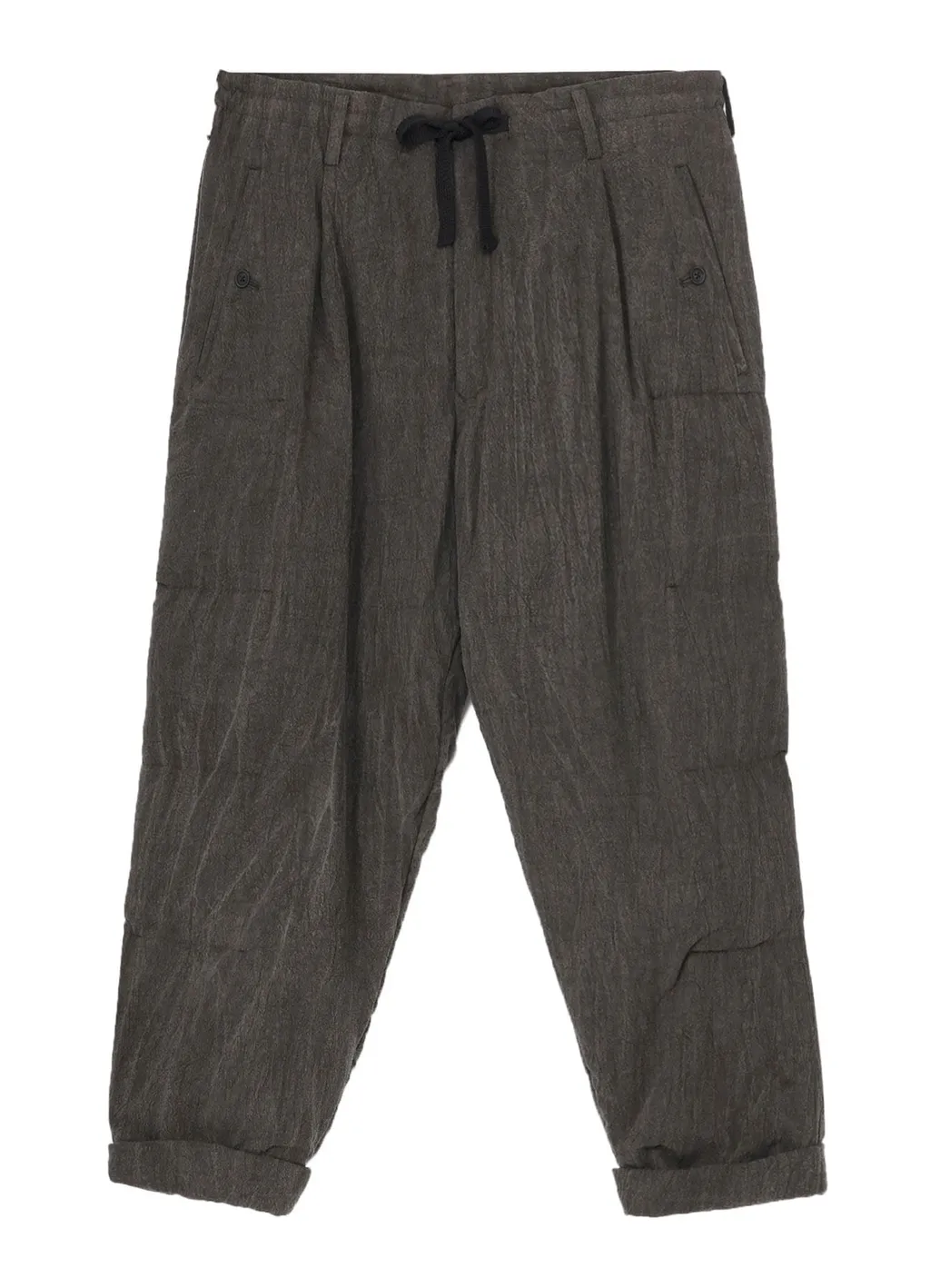 Cotton Linen Sheeting Horizontal Padded Pants