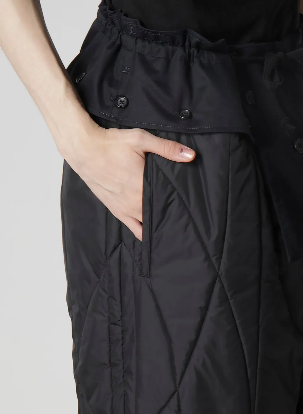 Navy Wool Gabardine One Side Pkt Pants With Liner