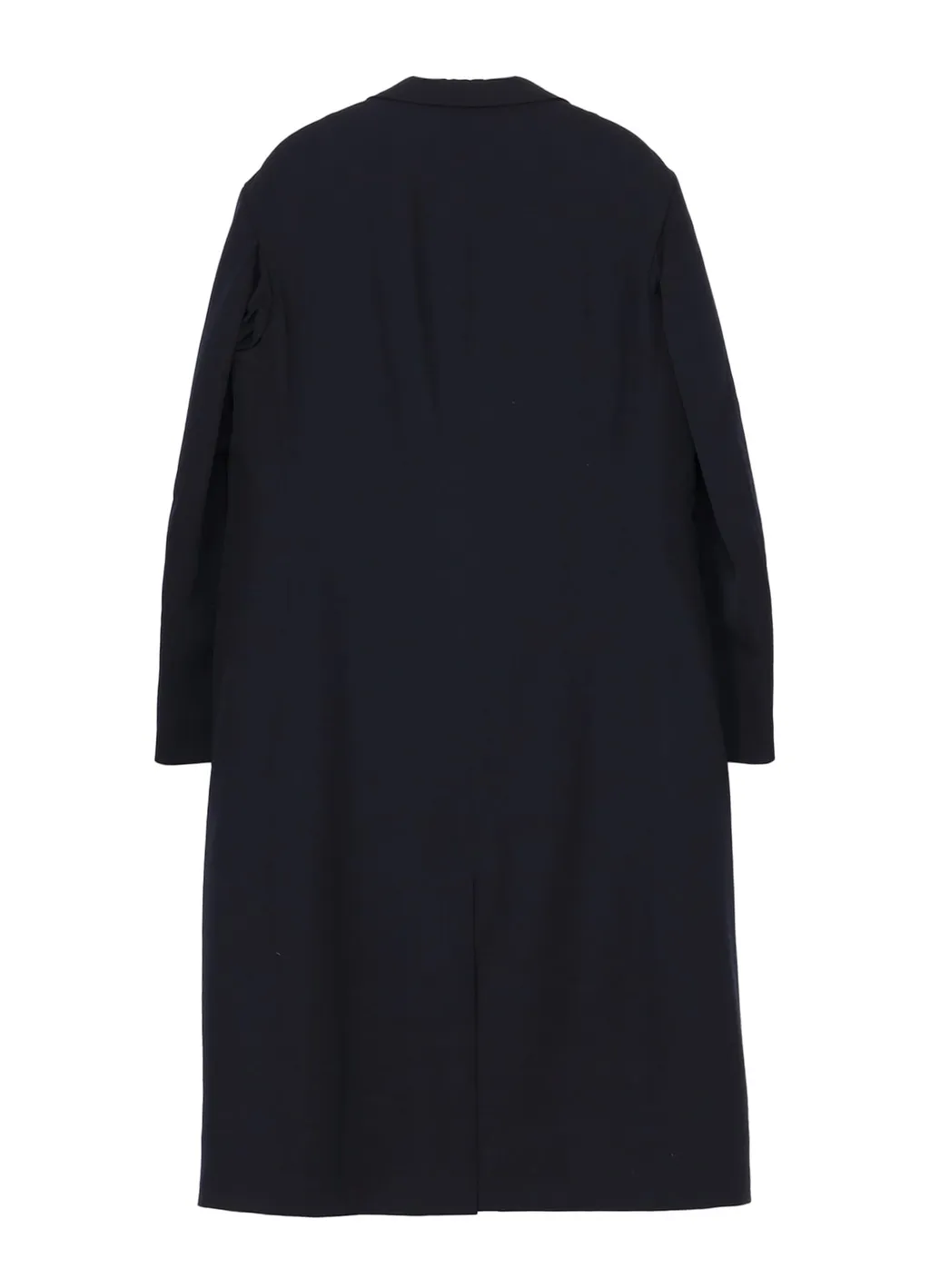 Navy Wool Gabardine One Button Jacket With Liner