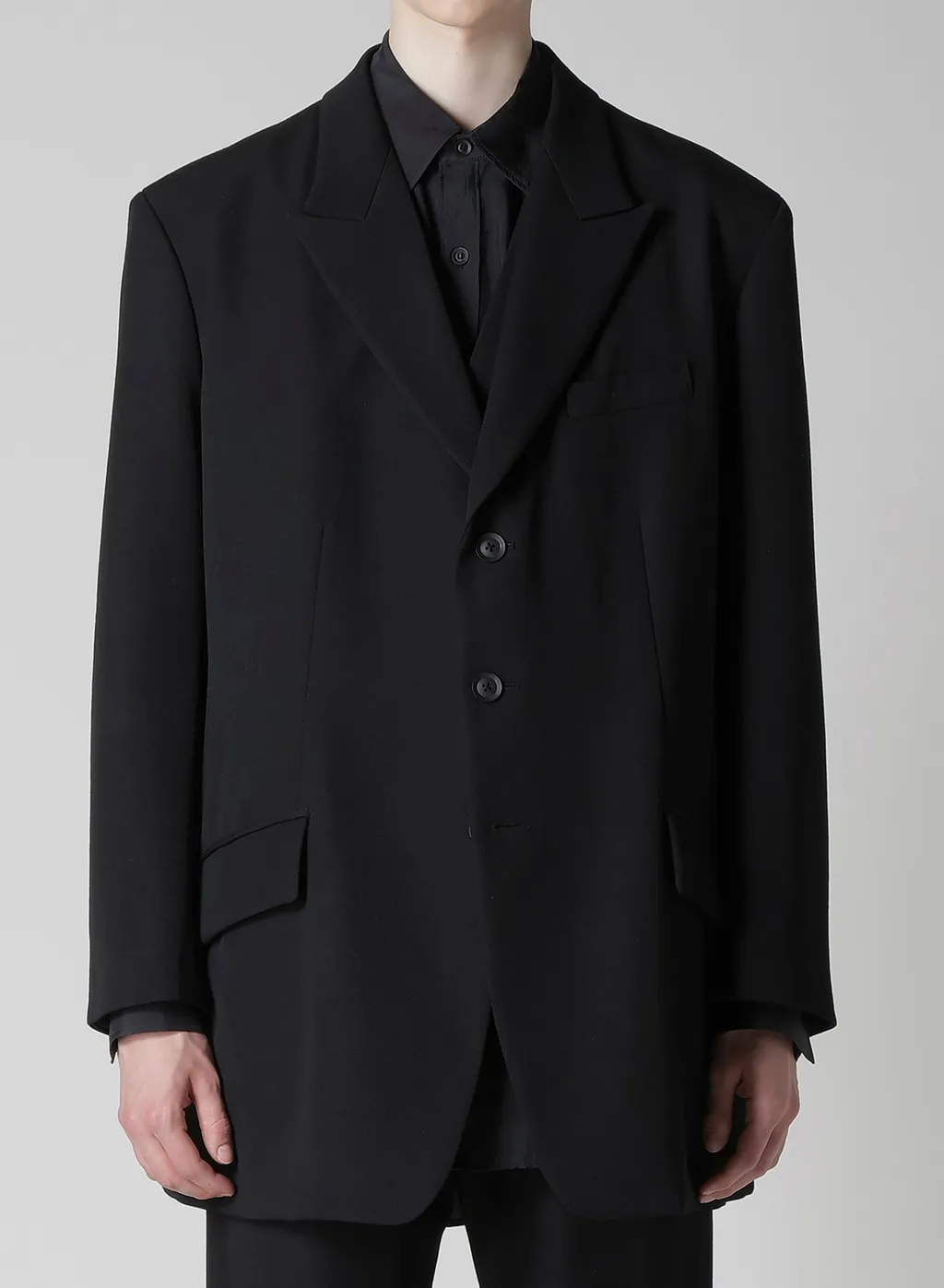 Army Gabardine 3 Buttons Peaked Jacket