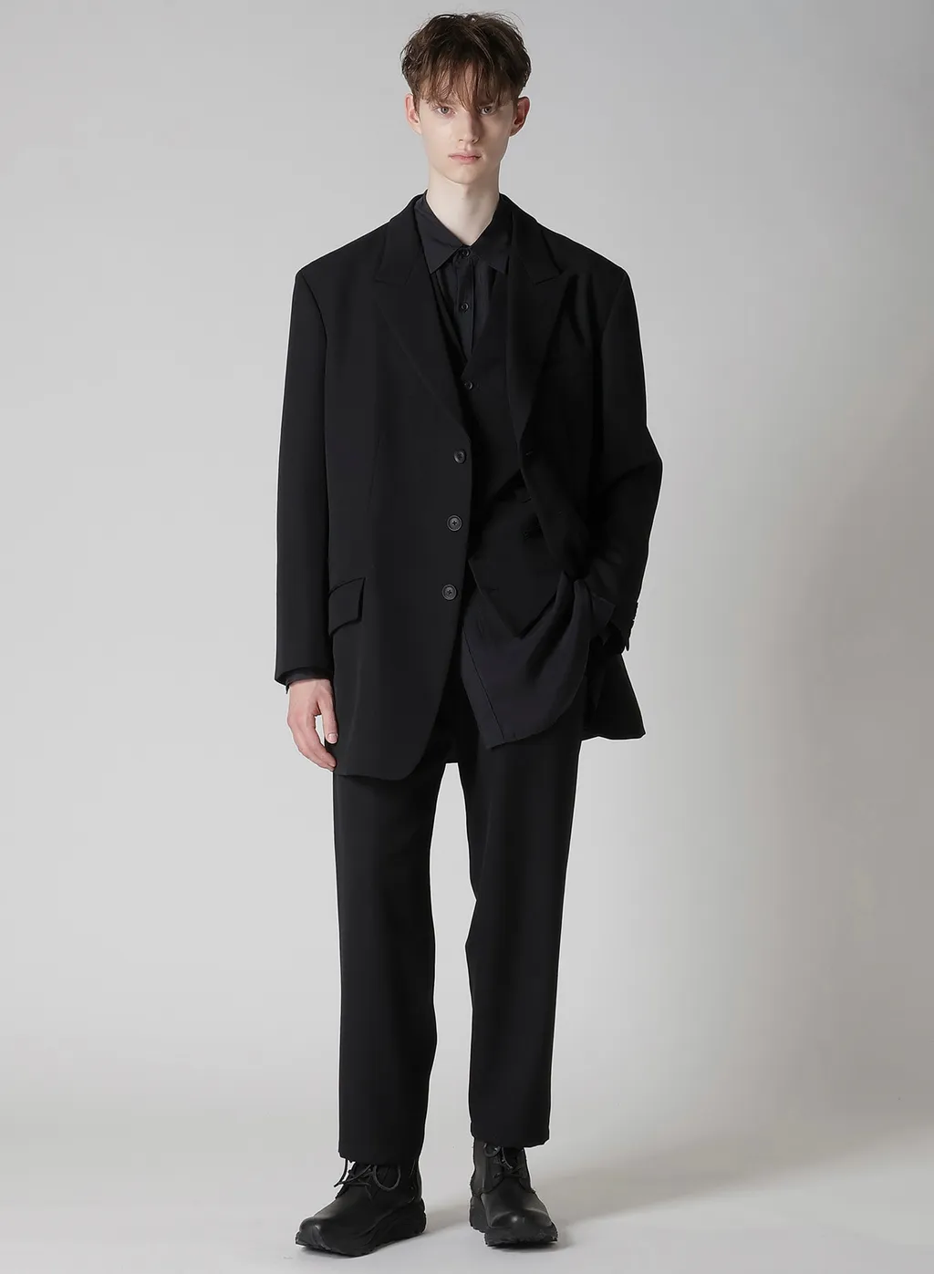 Army Gabardine 3 Buttons Peaked Jacket