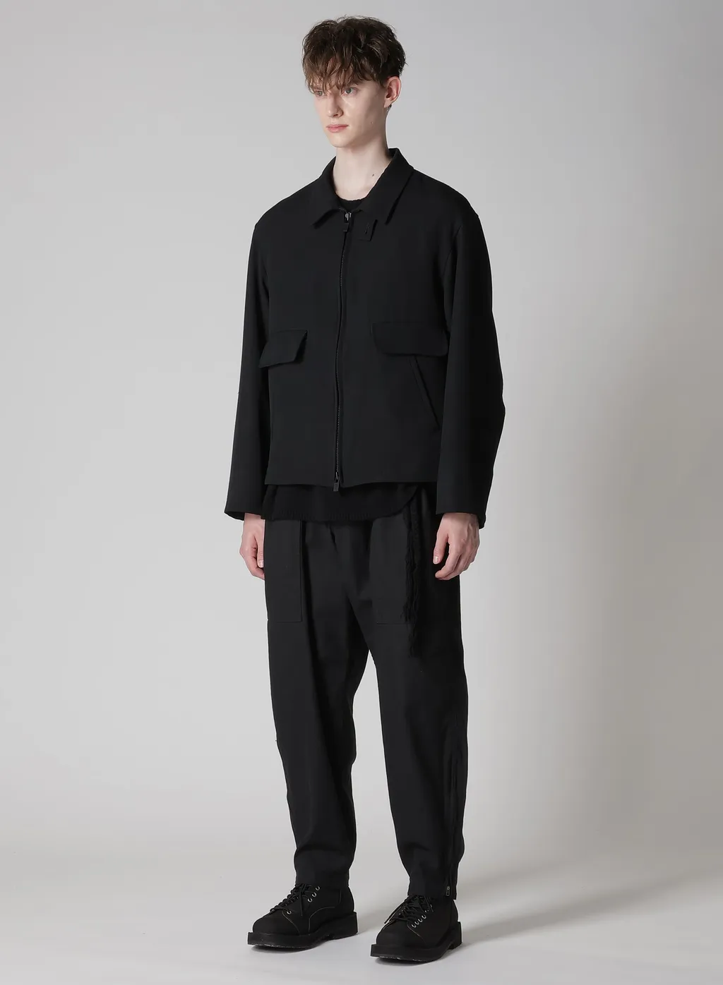 Army Gabardine Collar Tab Blouson