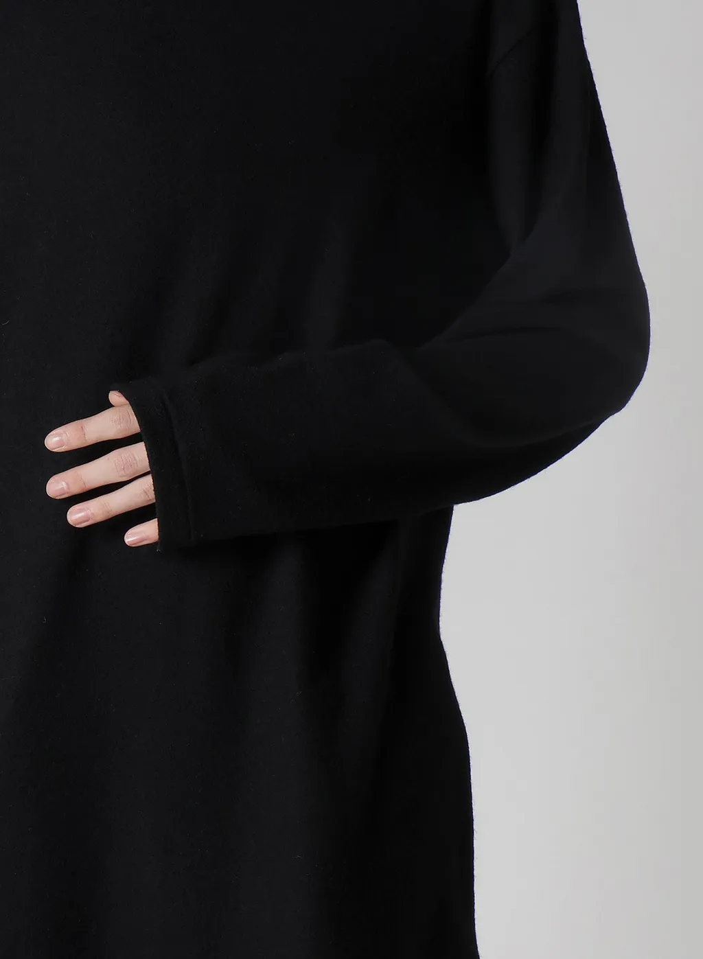 Super 120 Wool Single Jersey Turtle Neck Ls Tee