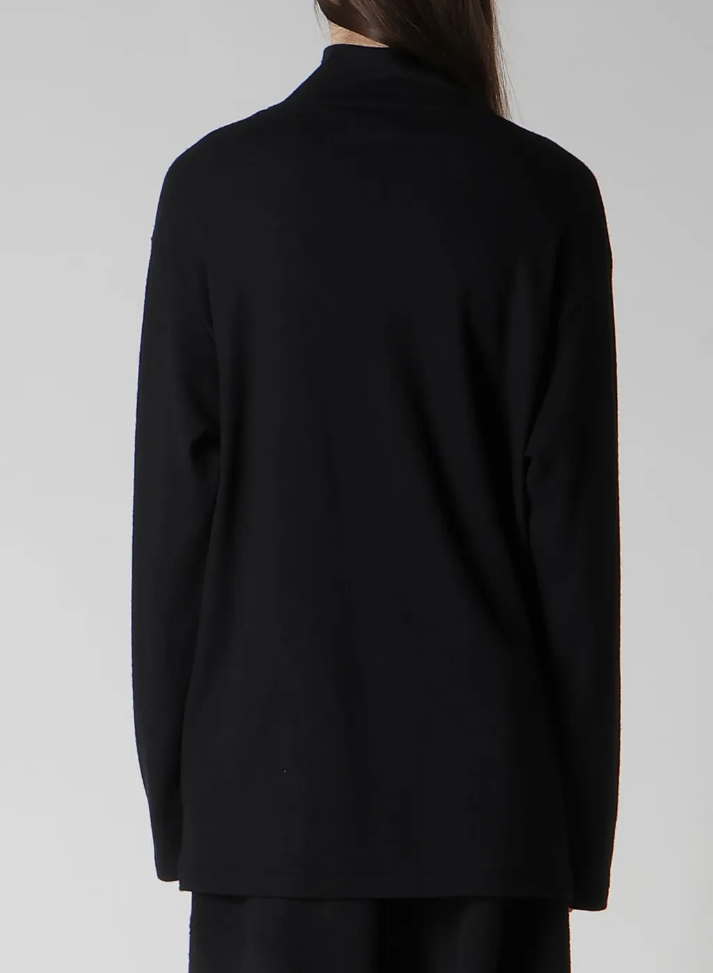 Super 120 Wool Single Jersey Turtle Neck Ls Tee