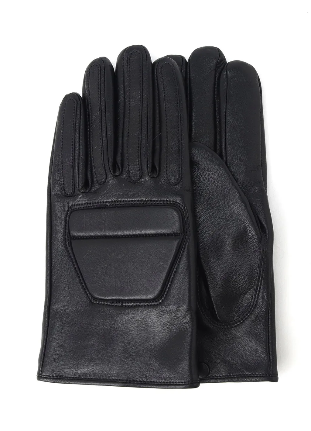 Lamb Skin Padded Short Gloves