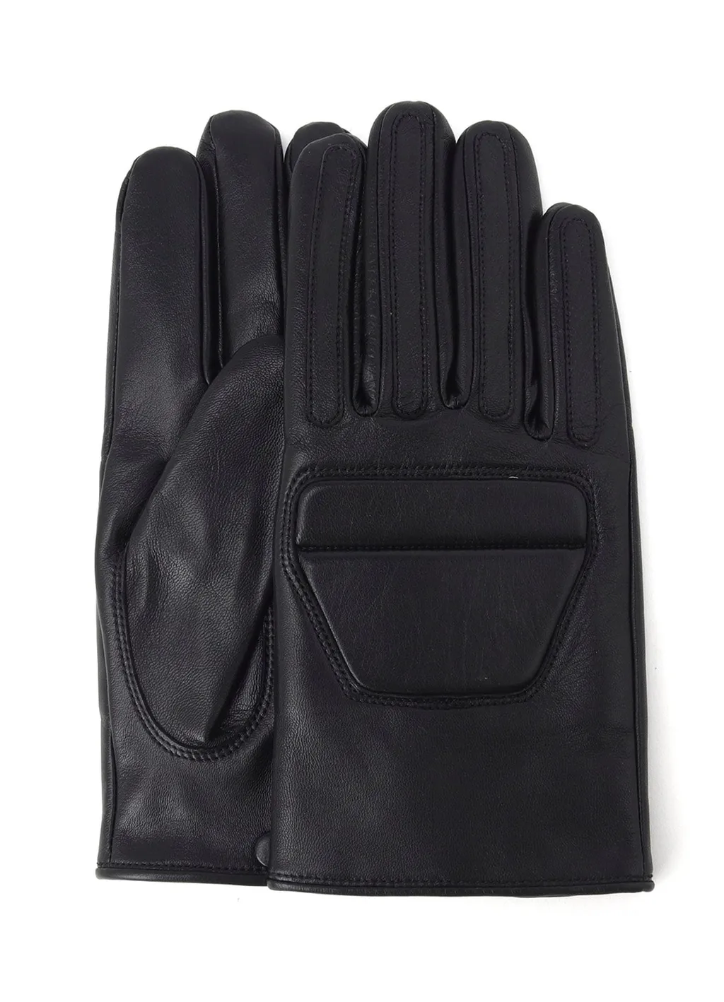 Lamb Skin Padded Short Gloves