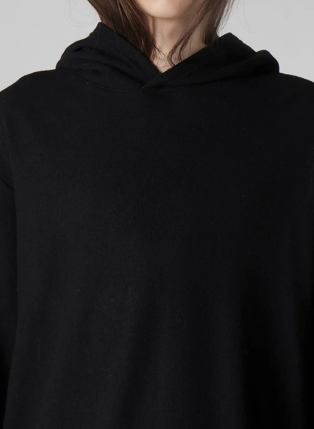 Super 120 Wool Single Jersey Hooded Ls Tee