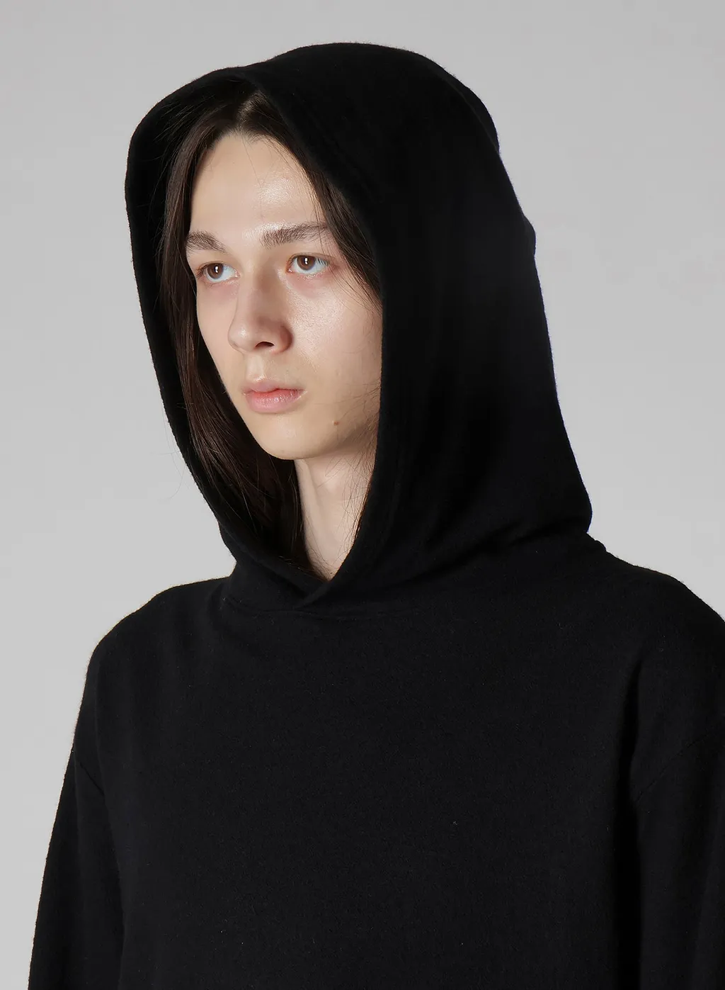 Super 120 Wool Single Jersey Hooded Ls Tee