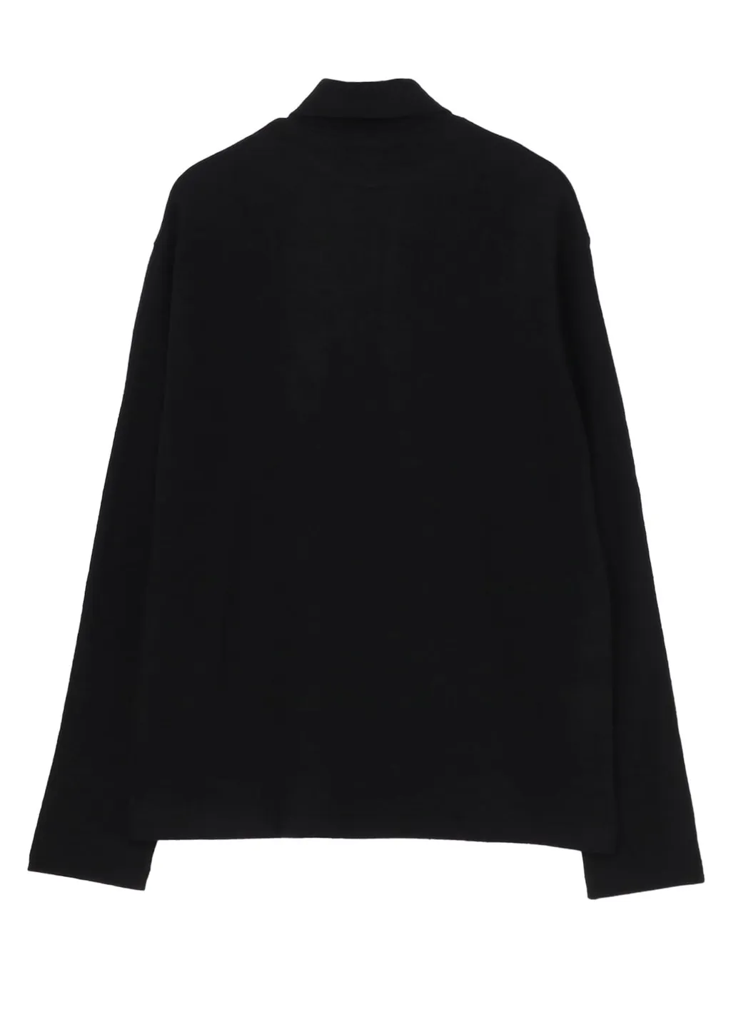 Super 120 Wool Single Jersey Layered Higk Neck Tee