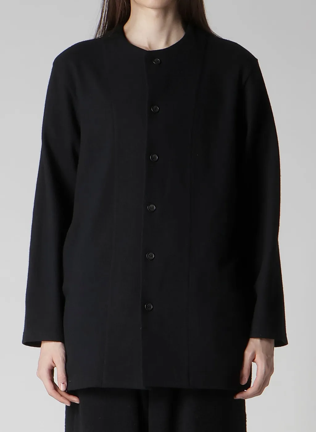 Woollen Jersey Round Neck Jacket