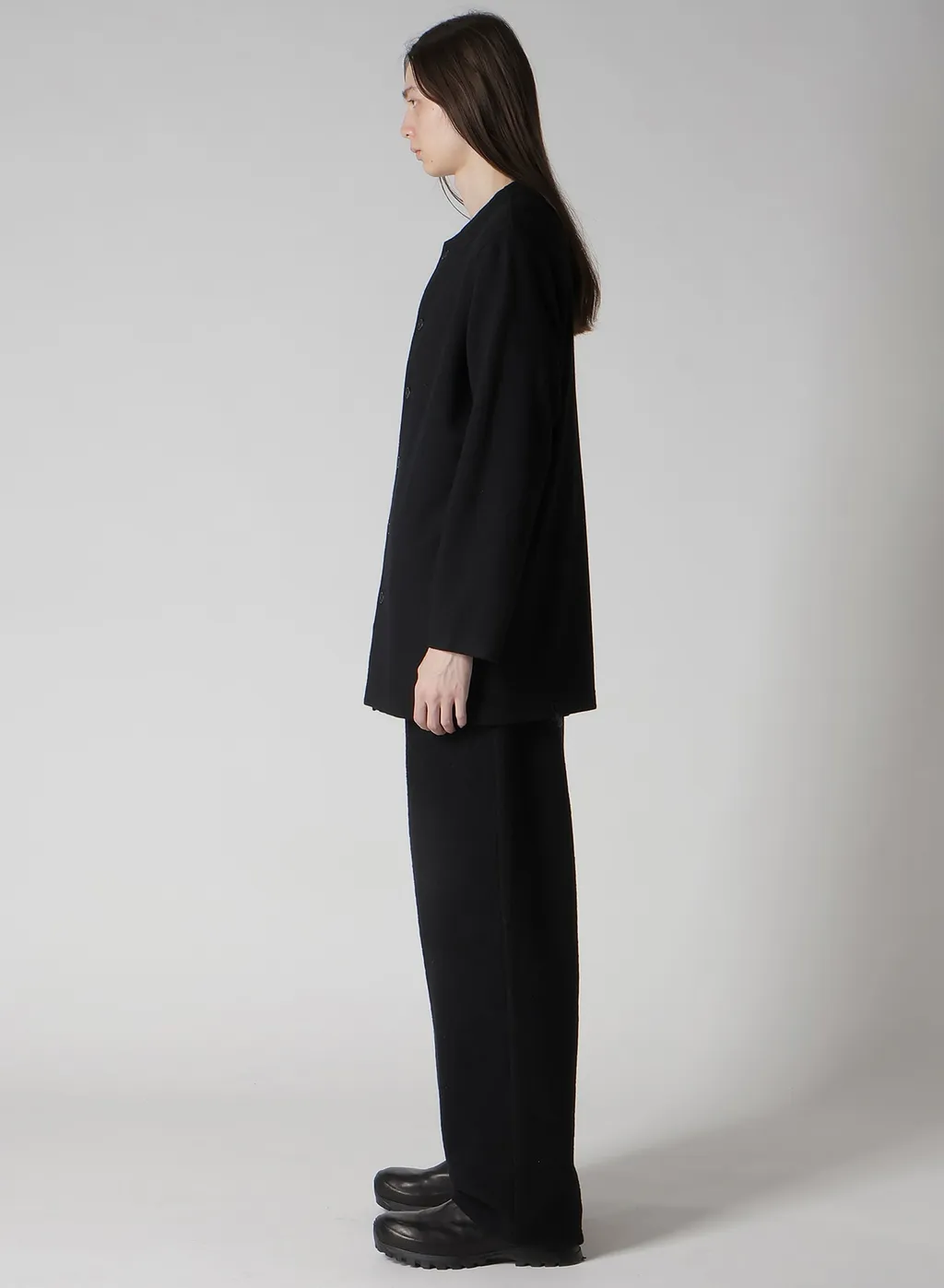 Woollen Jersey Round Neck Jacket