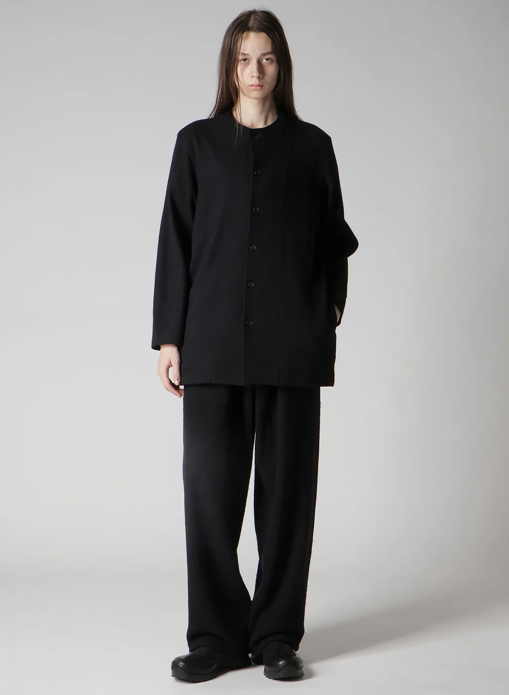 Woollen Jersey Round Neck Jacket