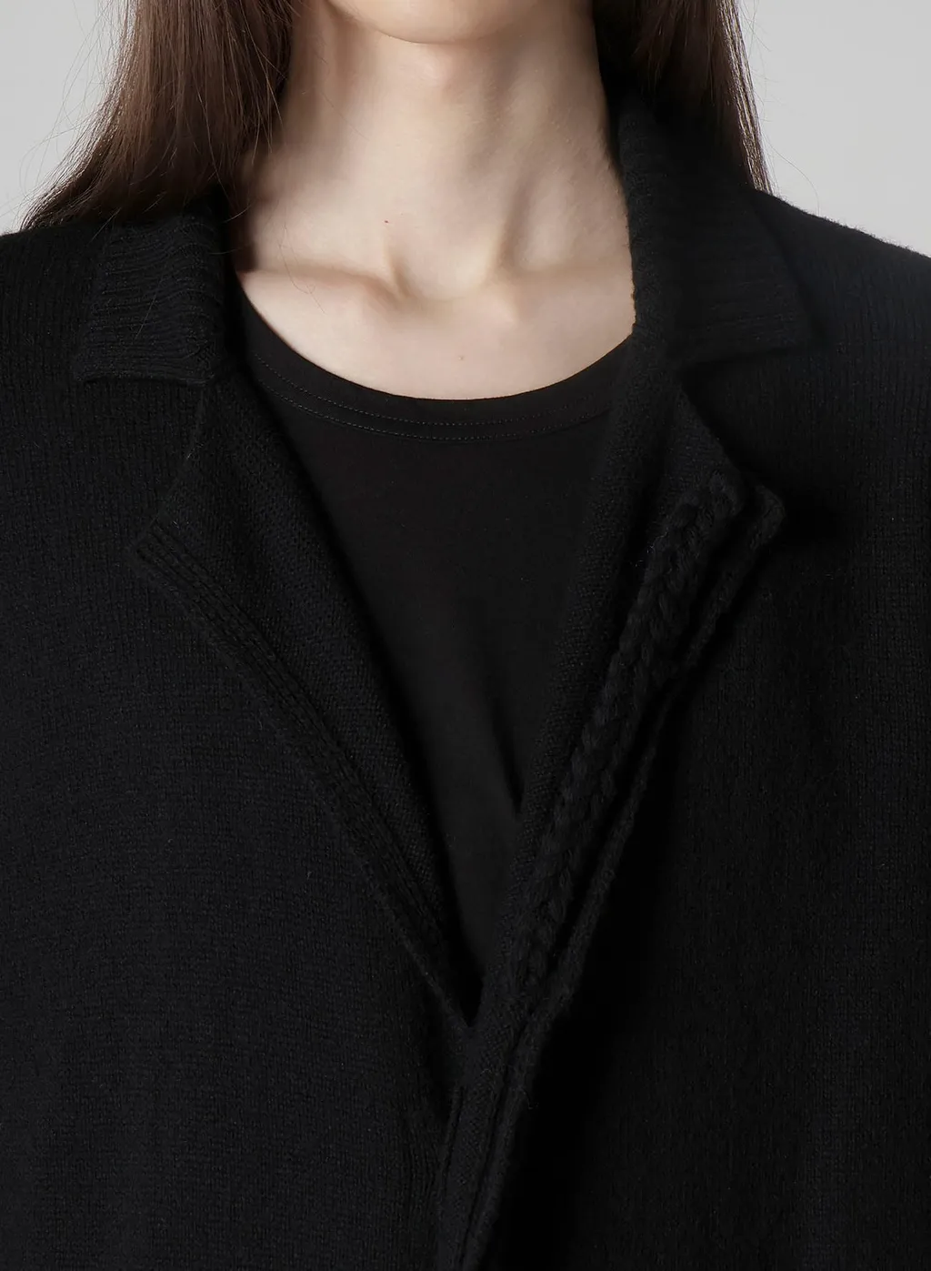 7G1P Plain Stitch With String String Detail Jacket