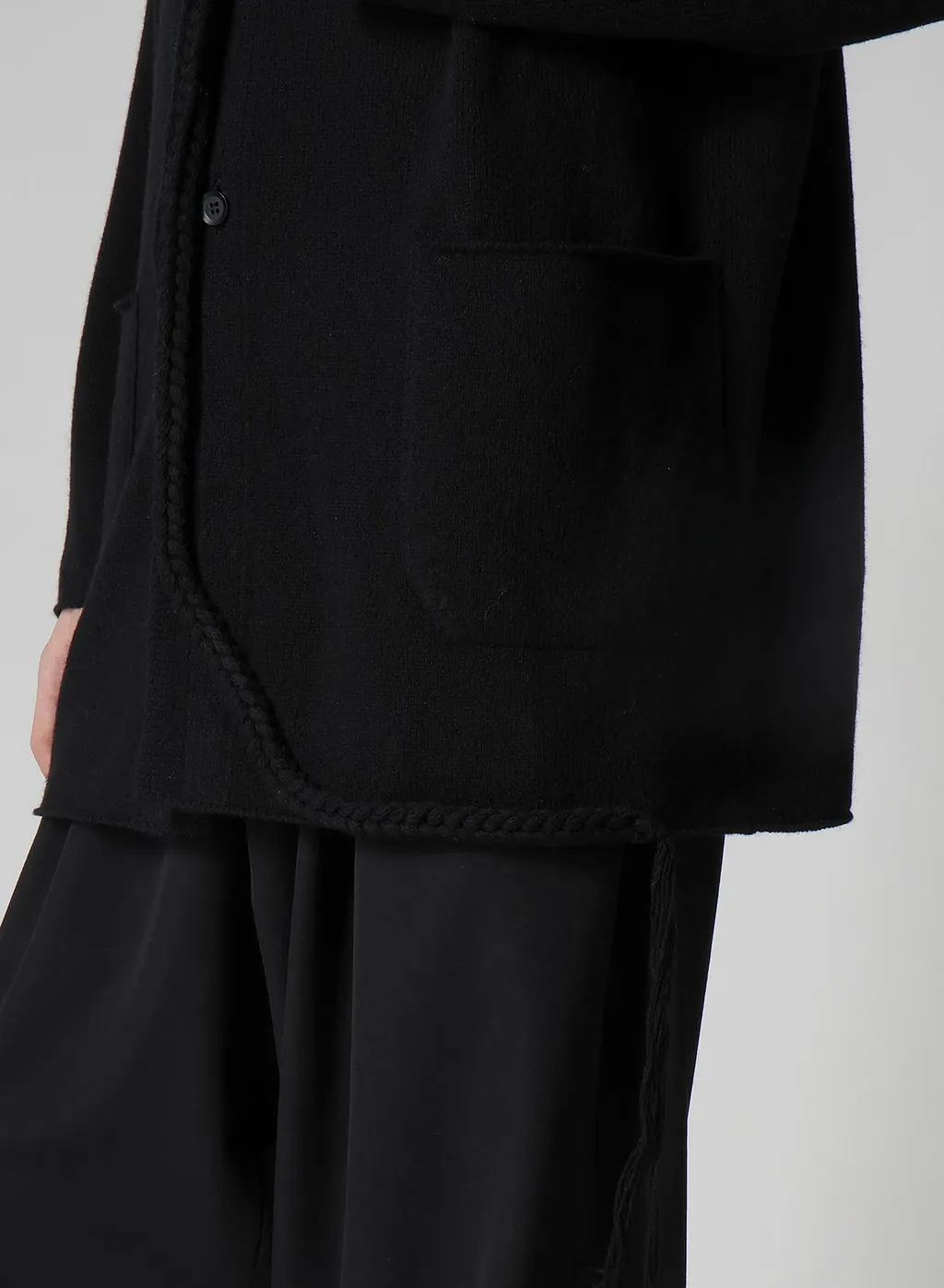 7G1P Plain Stitch With String String Detail Jacket