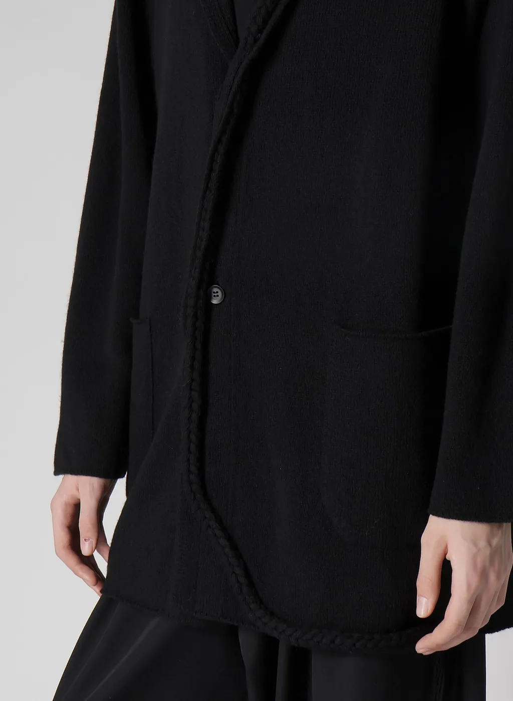 7G1P Plain Stitch With String String Detail Jacket