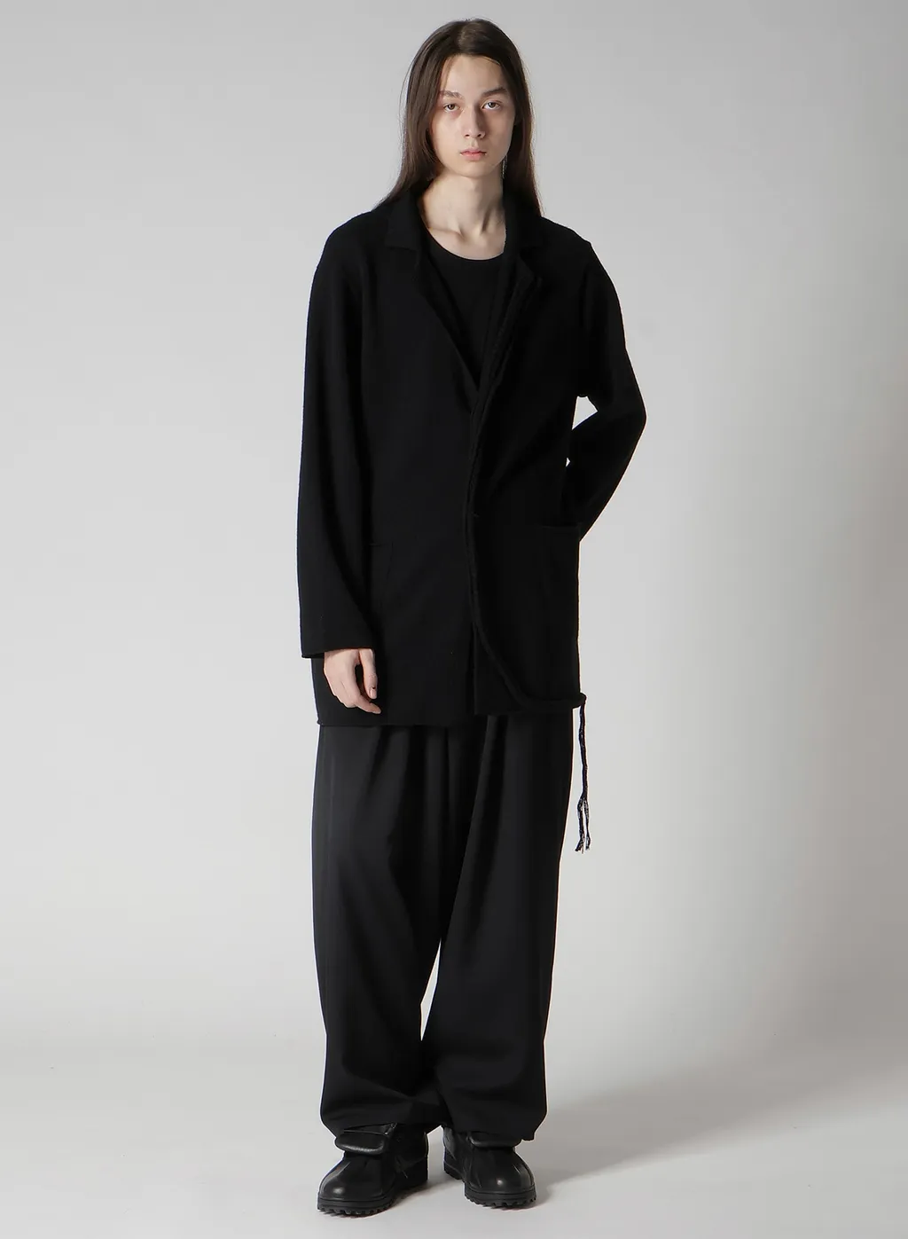 7G1P Plain Stitch With String String Detail Jacket