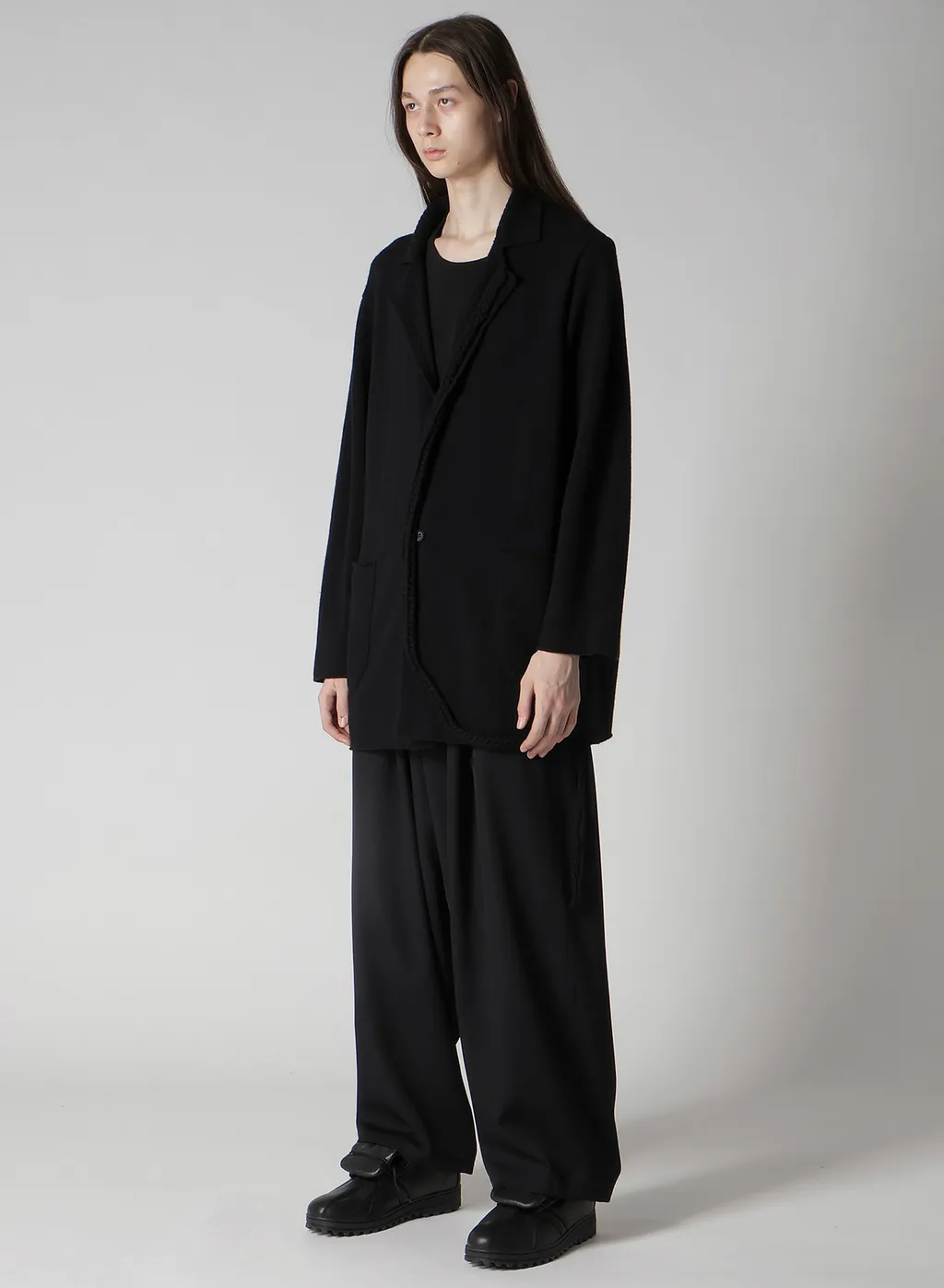 7G1P Plain Stitch With String String Detail Jacket