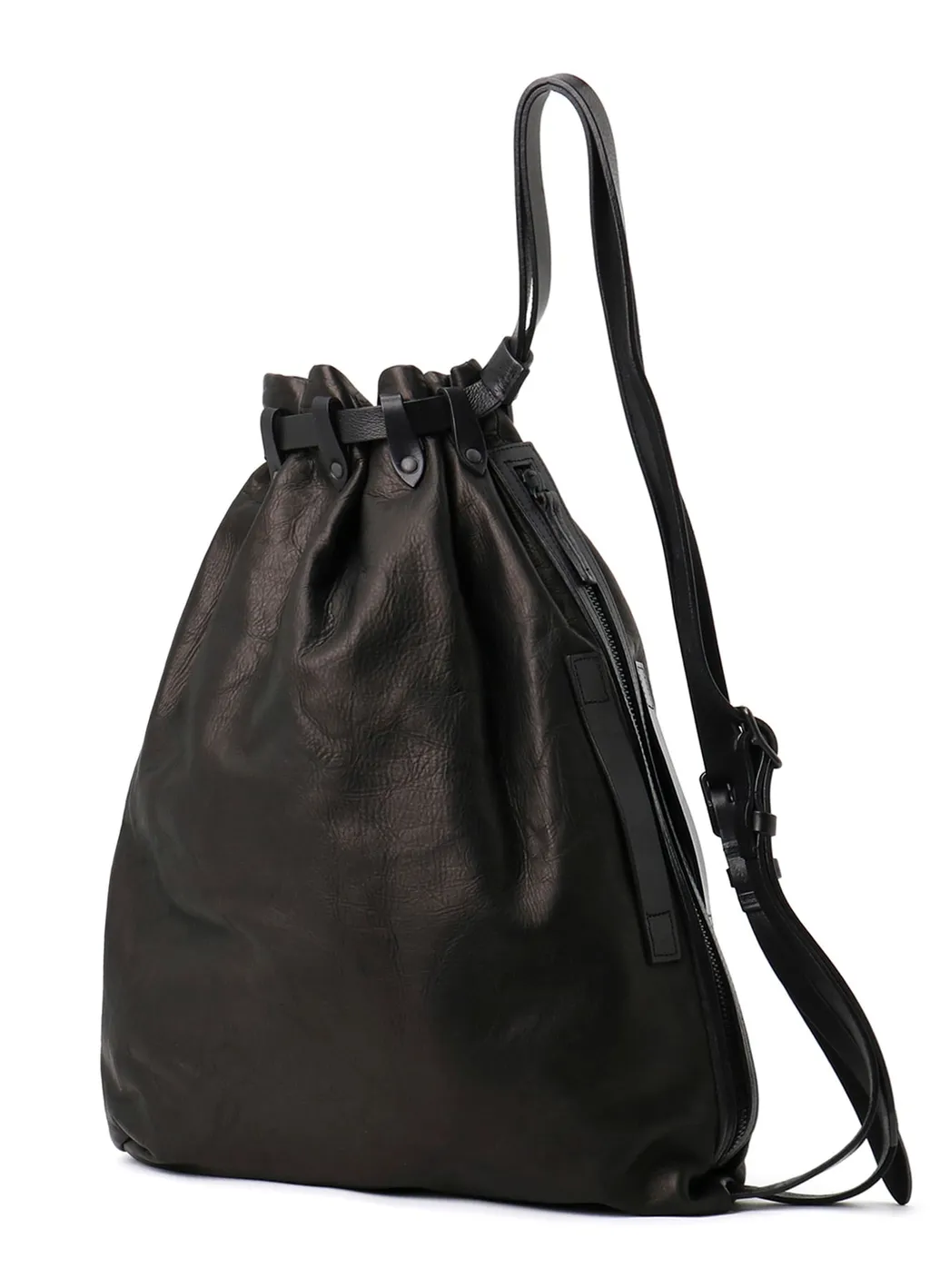 Horse Leather Drawstring Backpack