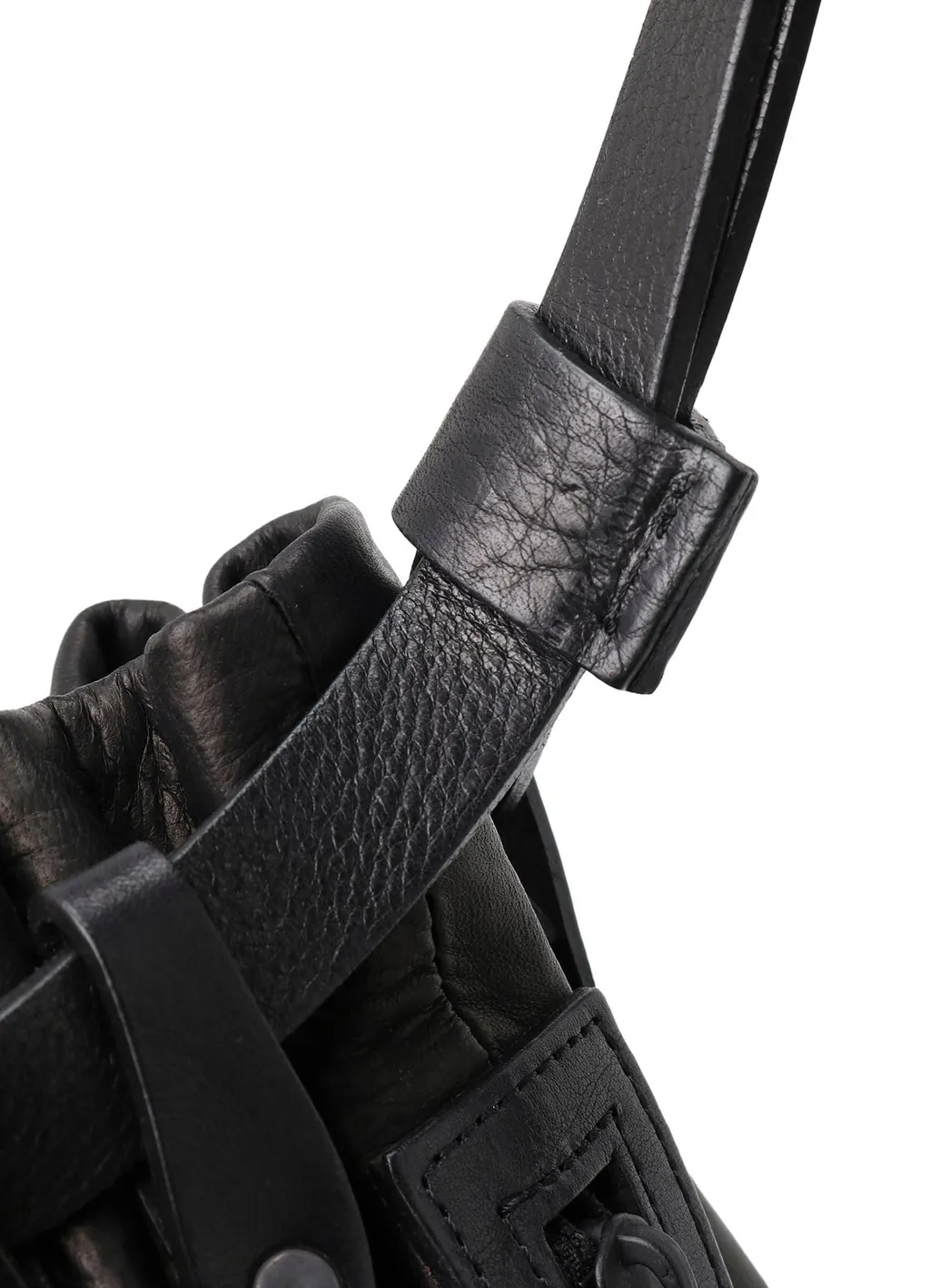 Horse Leather Drawstring Backpack