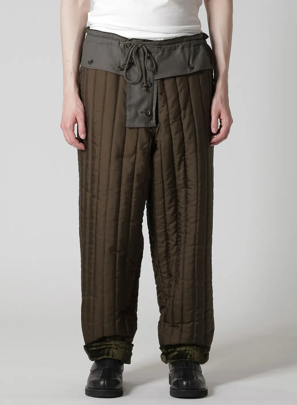 Bell Khaki Hem String Pants With Liner