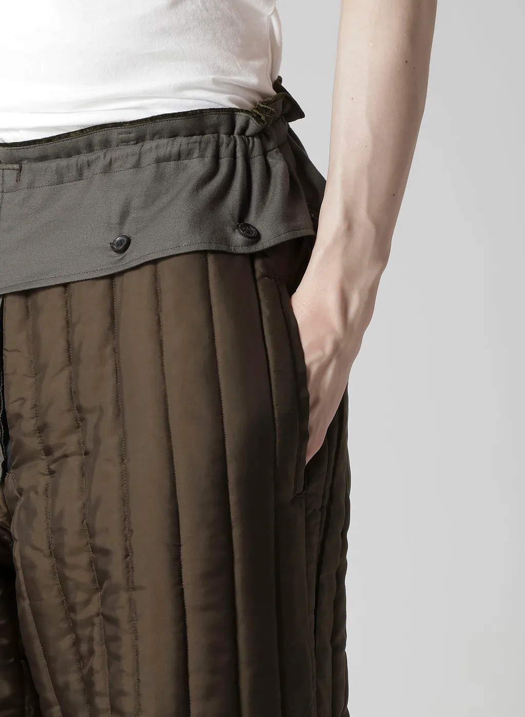 Bell Khaki Hem String Pants With Liner