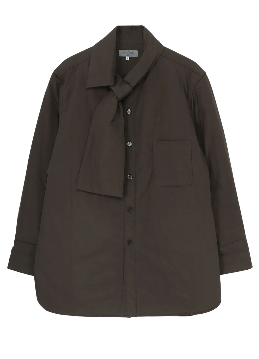 Gray Broad Stole Detail Padded Blouse