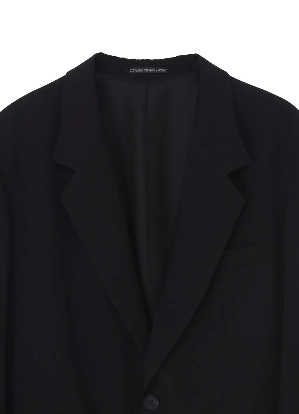 Wool Gabardine Left Seam Zipper Jacket