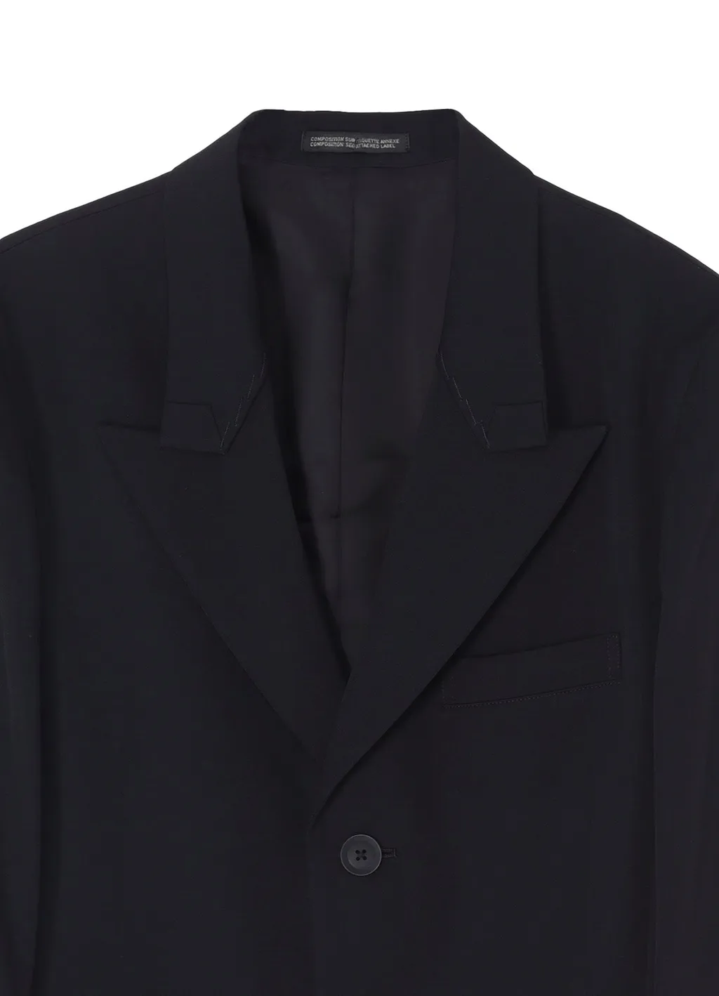 Wool Gabardine Stitch Lapel Jacket