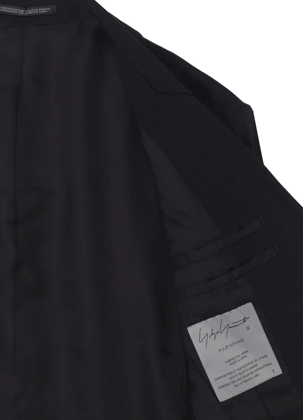 Wool Gabardine Stitch Lapel Jacket