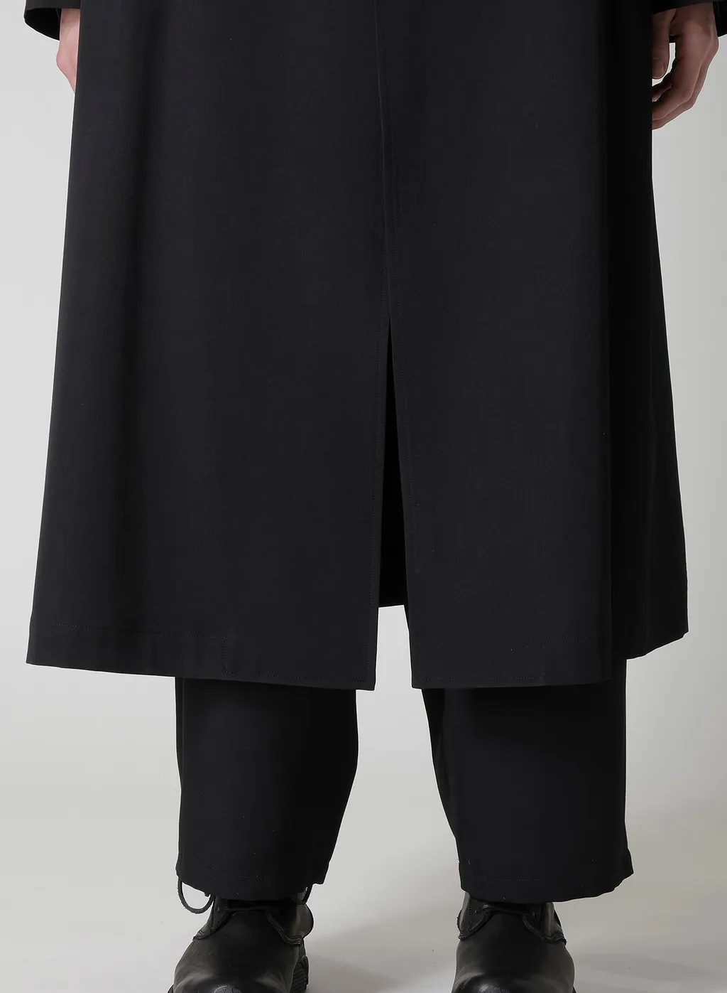 Wool Gabardine Designed Sleeve Coat