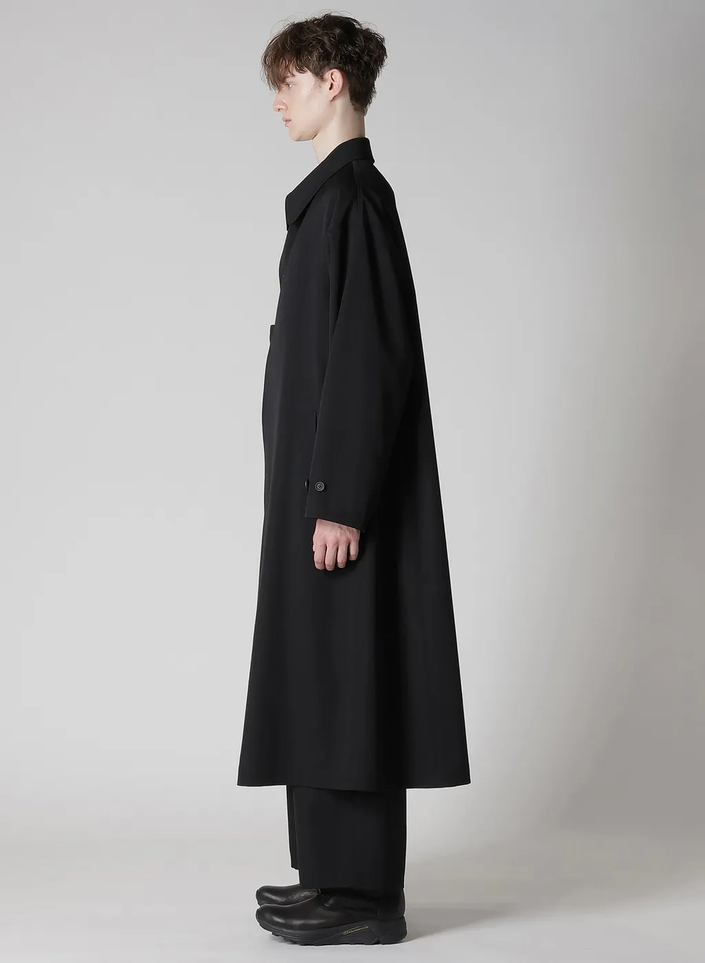 Wool Gabardine Designed Sleeve Coat