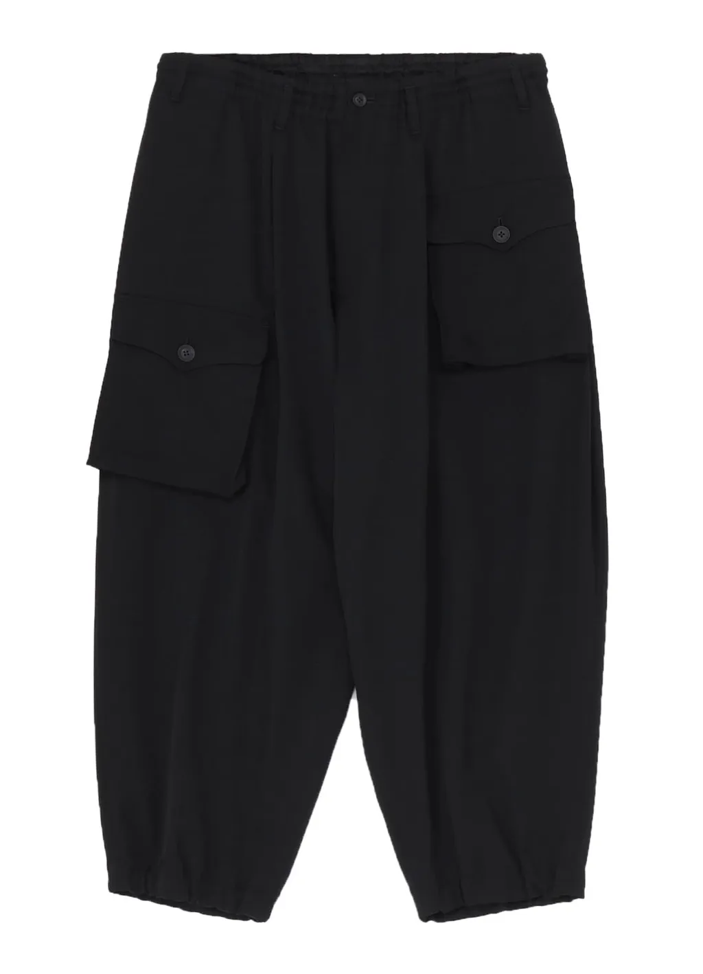 Wool Gabardine Side Tuck Pocket Pants