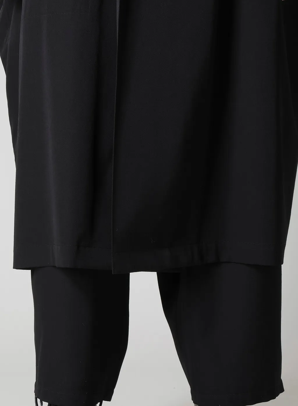 Wool Gabardine Cross Shaped Zipper Coat