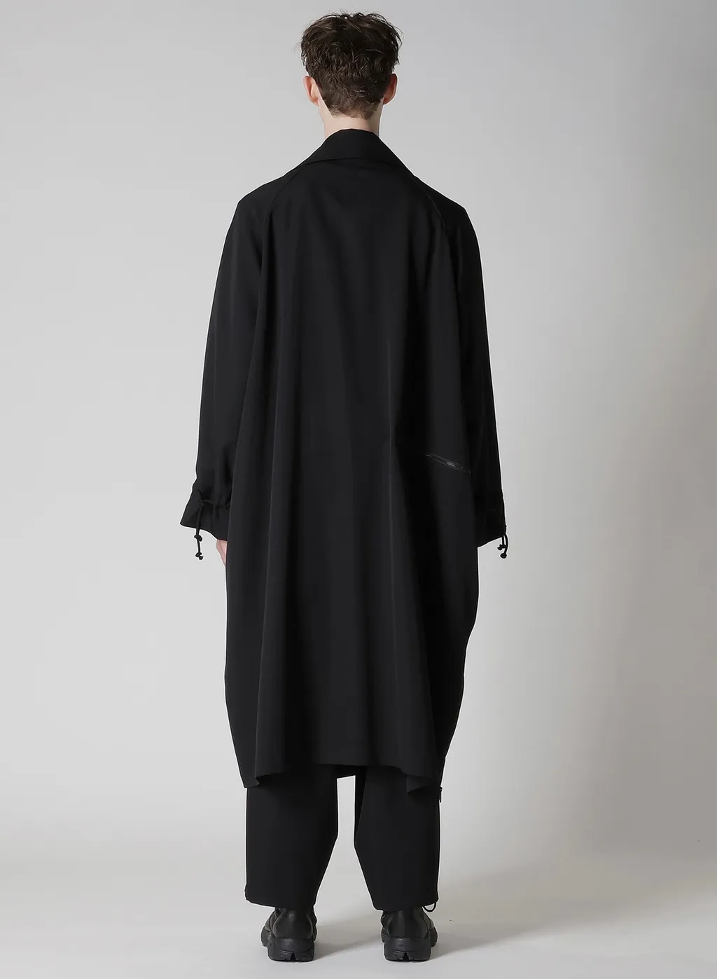 Wool Gabardine Cross Shaped Zipper Coat