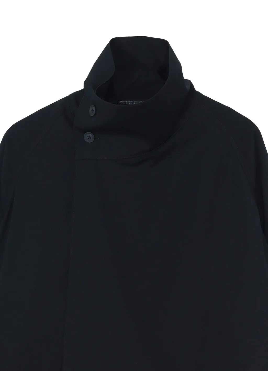 Wool Gabardine Cross Shaped Zipper Coat