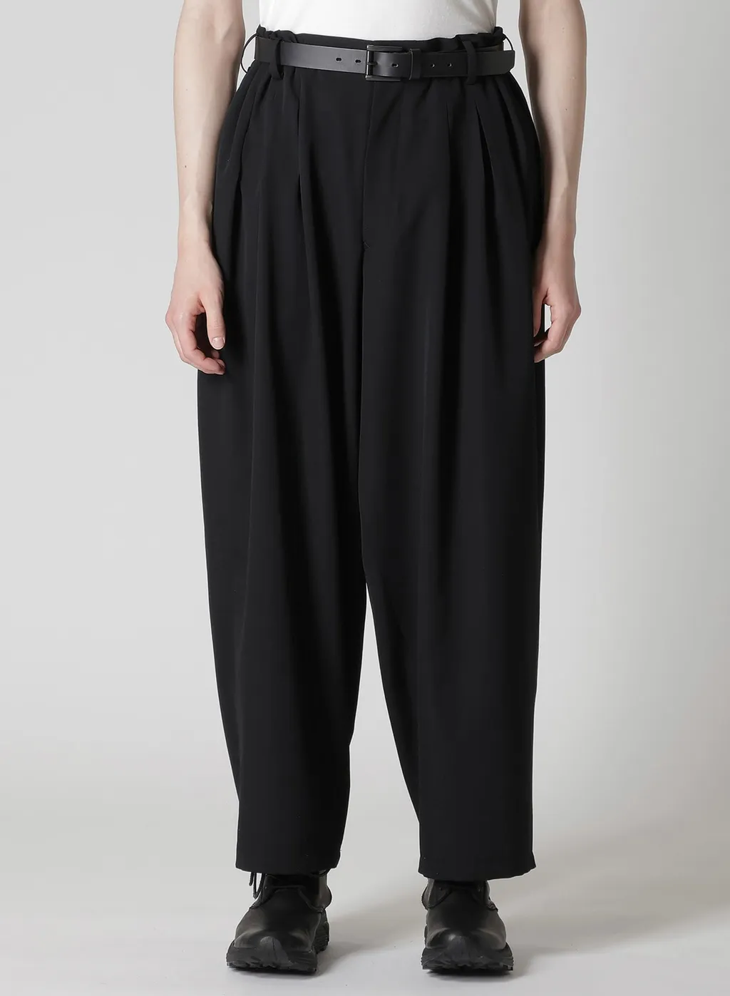 Wool Gabardine 12 Tucks Pants