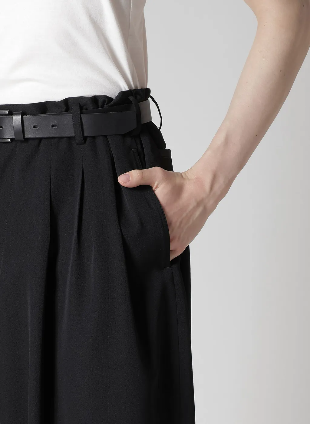 Wool Gabardine 12 Tucks Pants