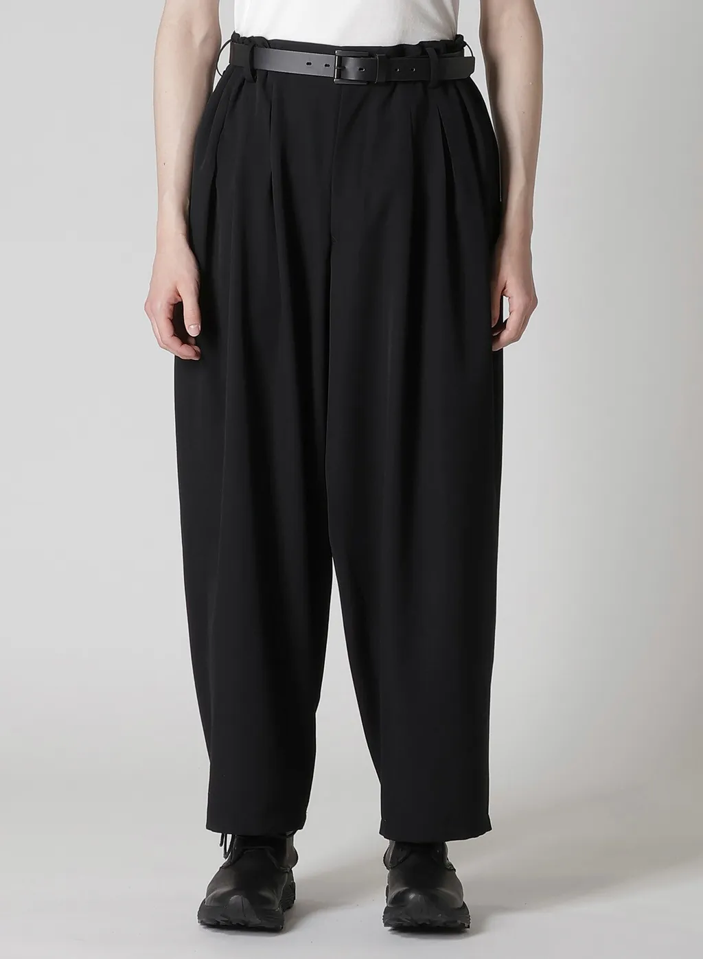 Wool Gabardine 12 Tucks Pants