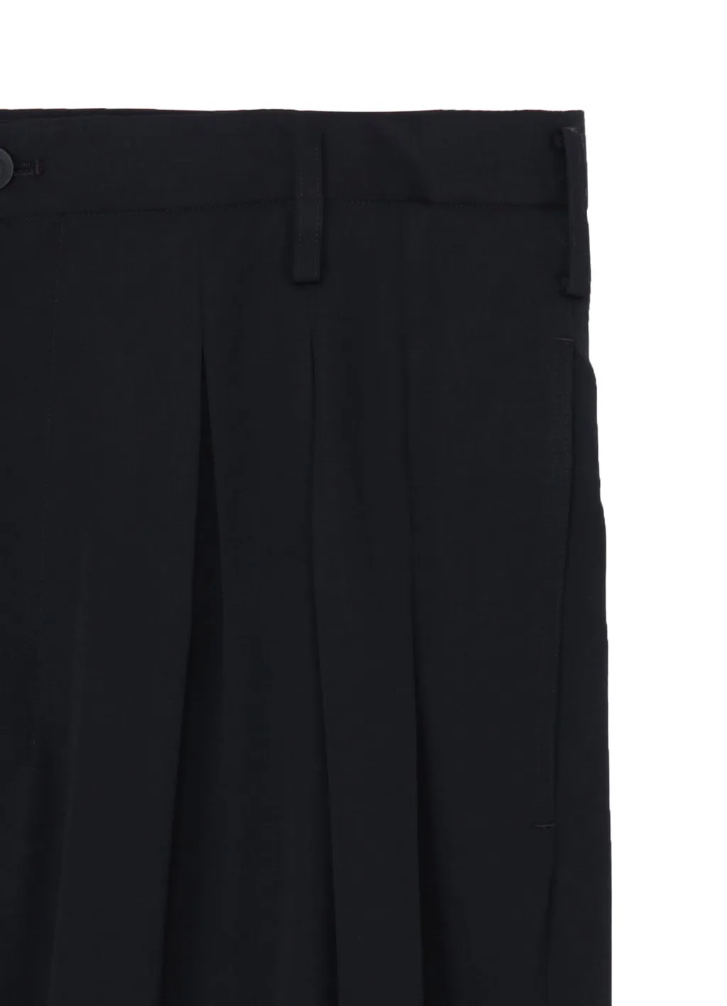 Wool Gabardine 12 Tucks Pants