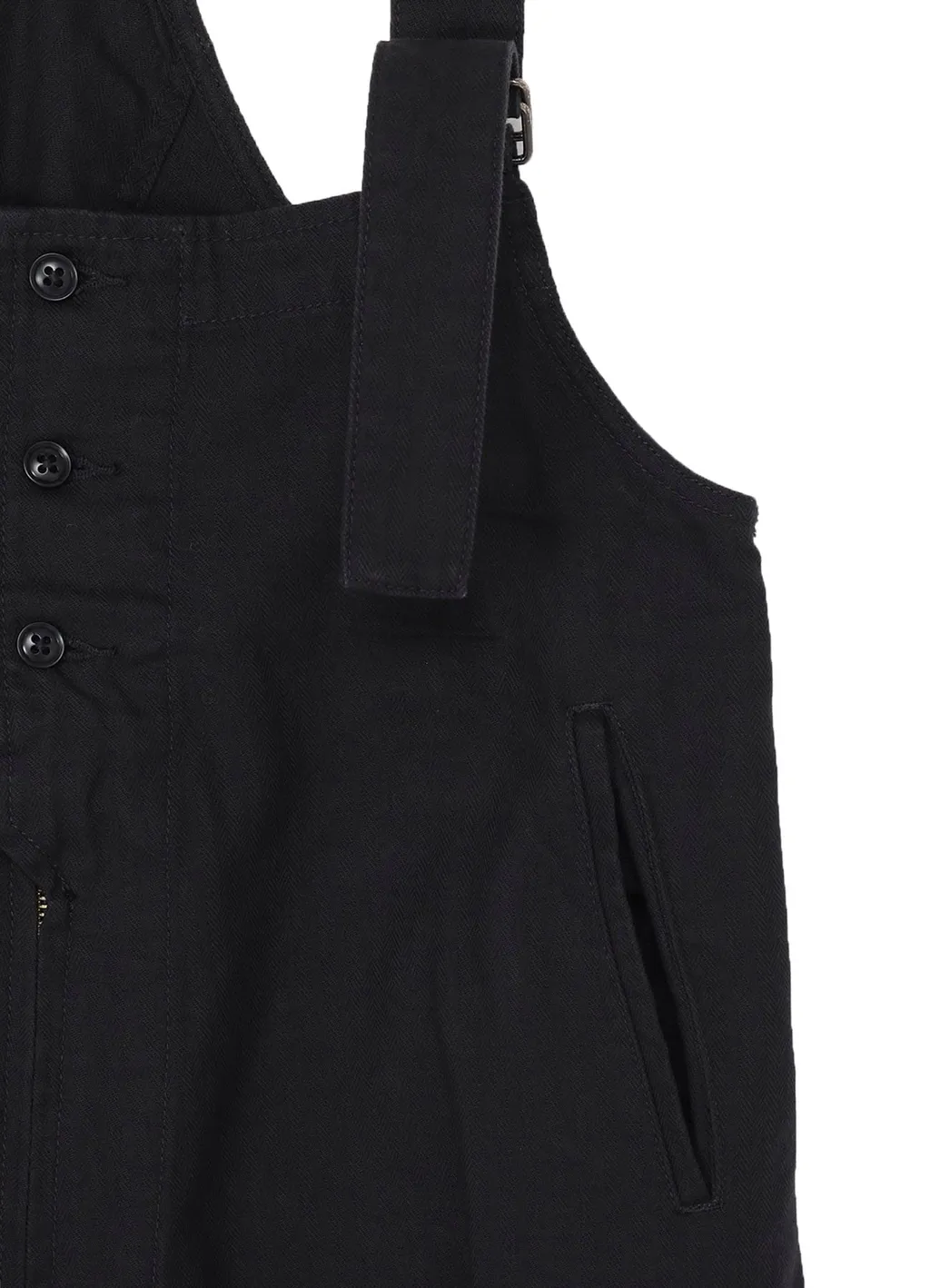 Black Scandal Herringbone Work Overalls