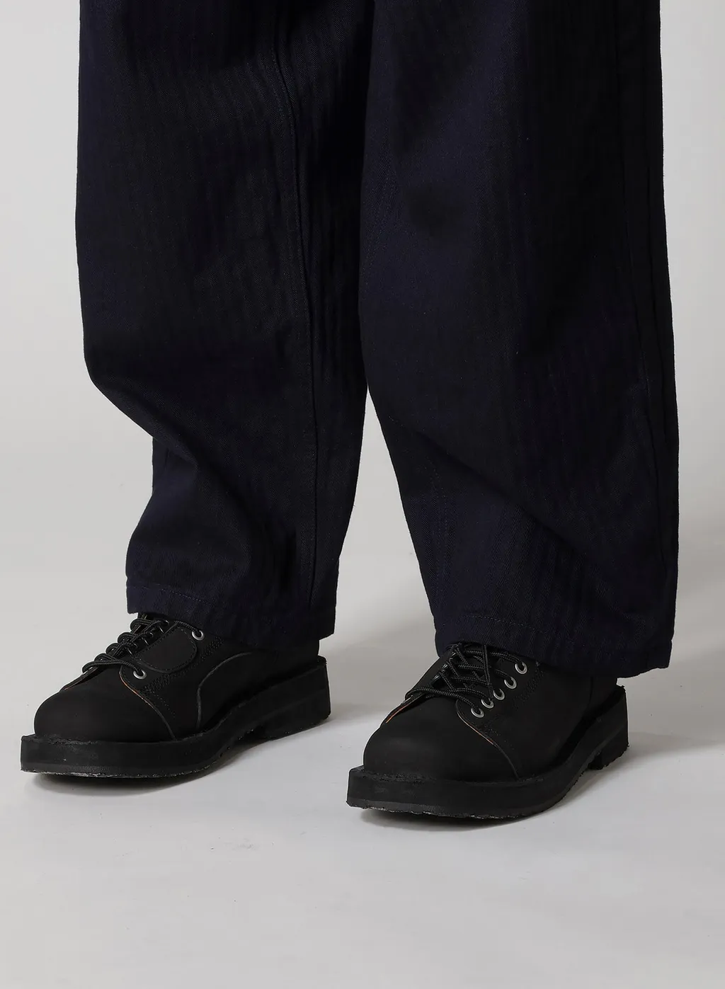 Black Scandal Herringbone Denim Side Tape Detail Pants