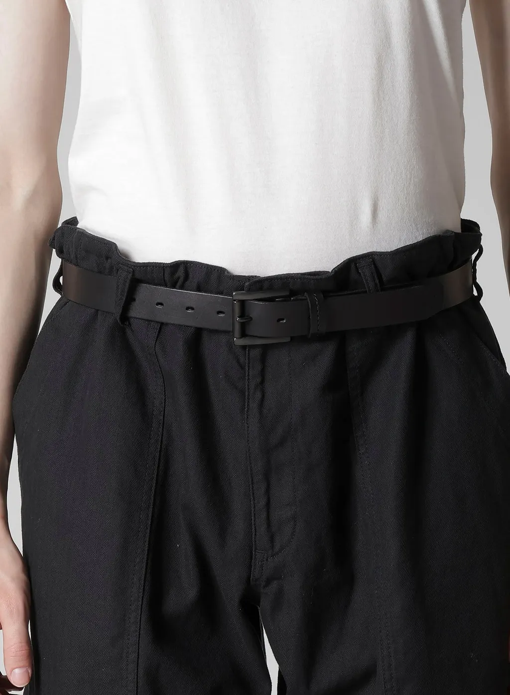 Black Scandal Herringbone Hem Zip Painter Pants
