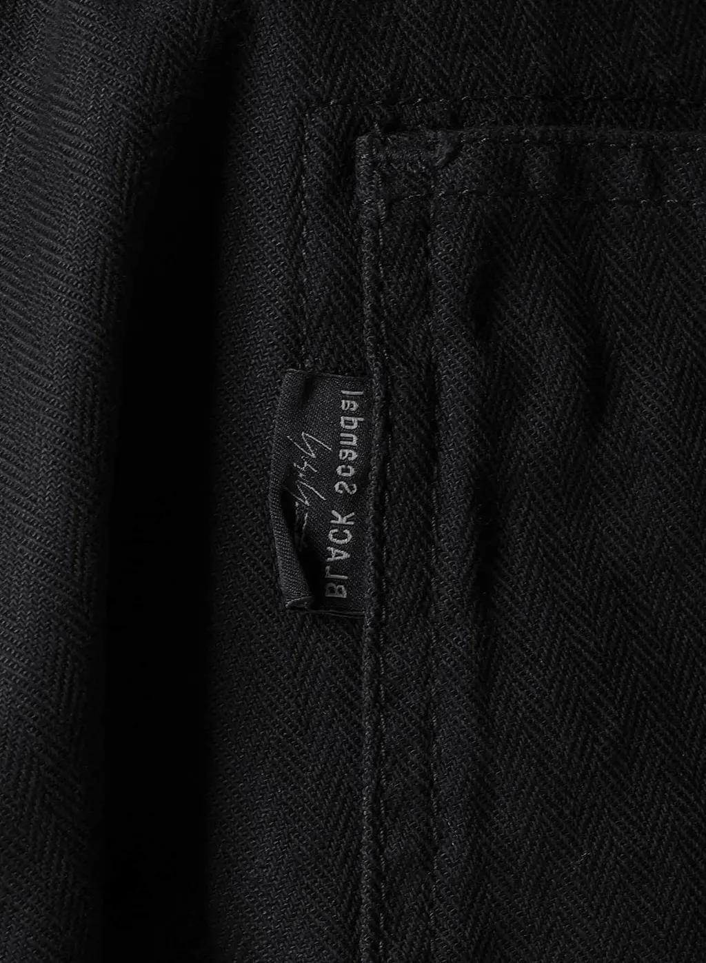 Black Scandal Herringbone Hem Zip Painter Pants