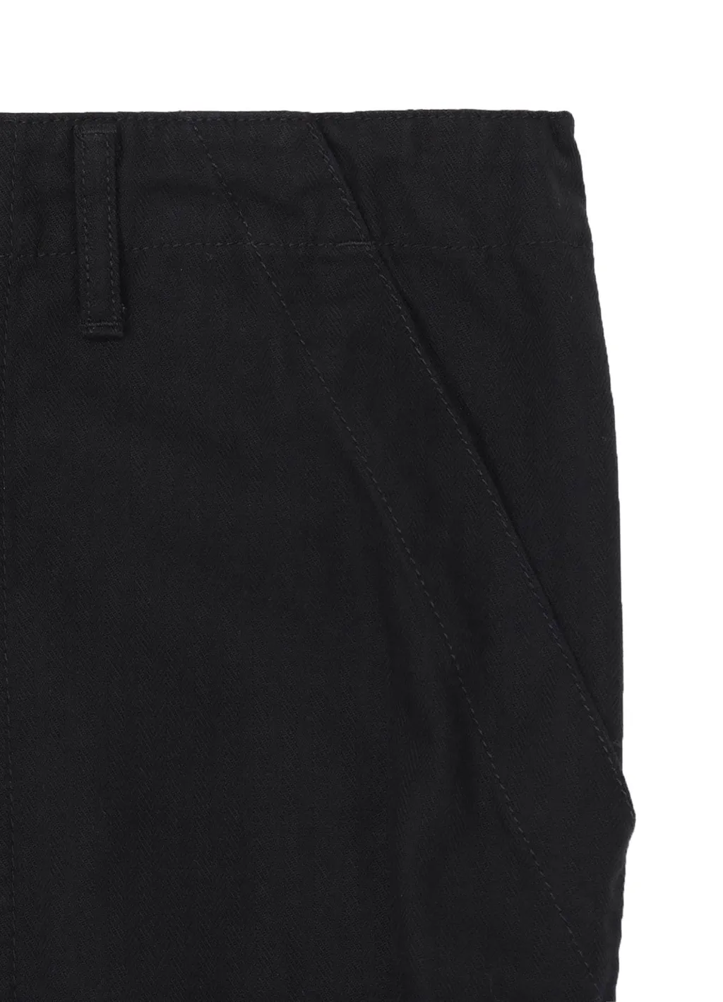 Black Scandal Herringbone Hem Zip Painter Pants