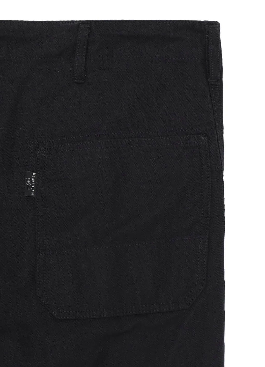Black Scandal Herringbone Hem Zip Painter Pants