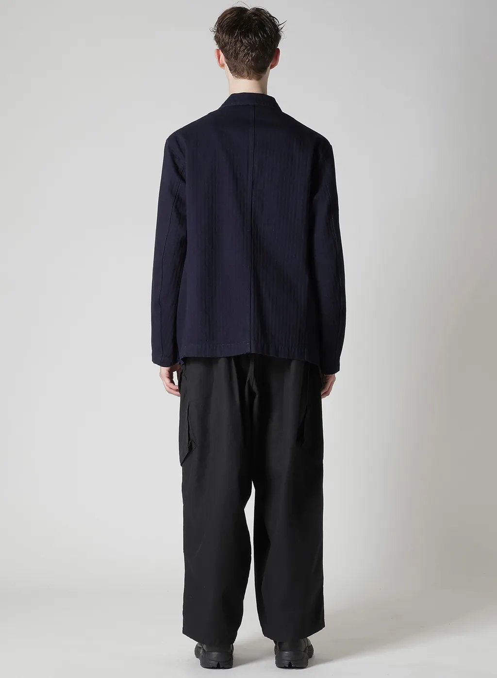 Black Scandal Herringbone Denim 5Bs Overlap Pocket Blouson