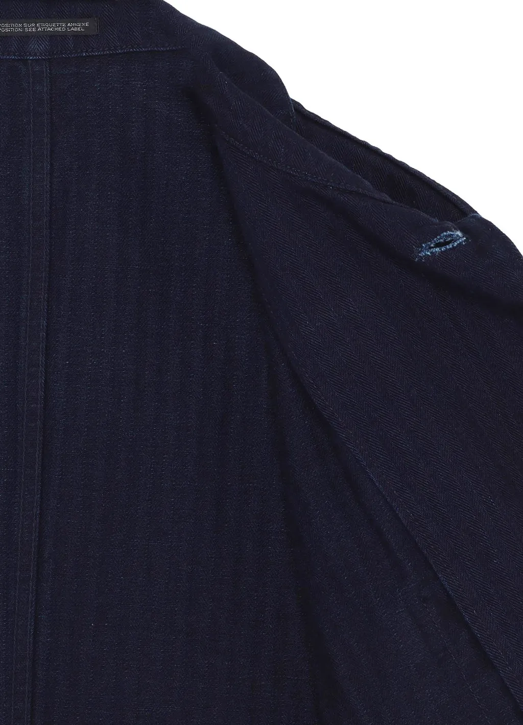 Black Scandal Herringbone Denim 5Bs Overlap Pocket Blouson